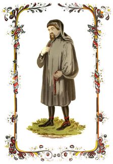Geoffrey Chaucer, 14th century English author, poet, philosopher, bureaucrat, and diplomat, (c1850)