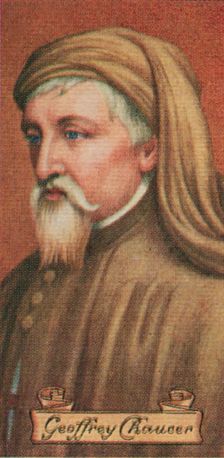 Geoffrey Chaucer, taken from a series of cigarette cards, 1935