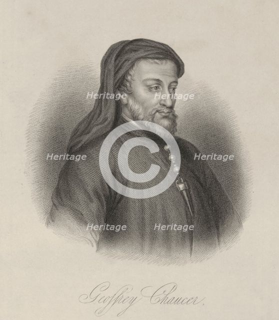 Geoffrey Chaucer, c1380-c1400, (1834-1837). Creator: Samuel Freeman.
