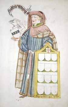 Geoffrey Feldynge, Lord Mayor of London 1452-1453, in aldermanic robes, c1450. Artist: Roger Leigh