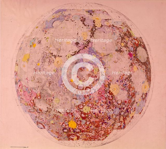 Geological map of the moon, 1967. Creator: Unknown.