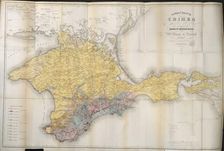 Geological map of the Crimea, 1853. Creator: Unknown