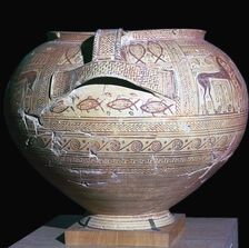 Geometric period Greek pot, 8th century BC