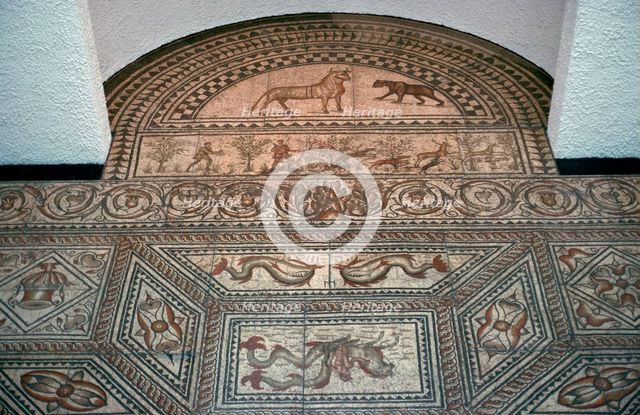 Geometric Roman floor mosaic. Artist: Unknown