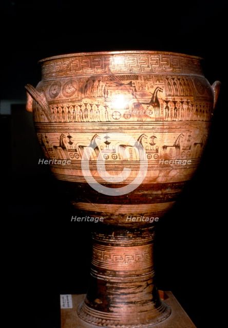 Geometric Terracotta Vase, Funerary Scene, c8th century BC. Artist: Dipylon Master.