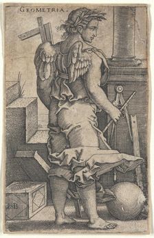 Geometry, from the episode "The Seven Liberal Arts", 1530-1540. Creator: Beham, Hans Sebald (1500-1550)