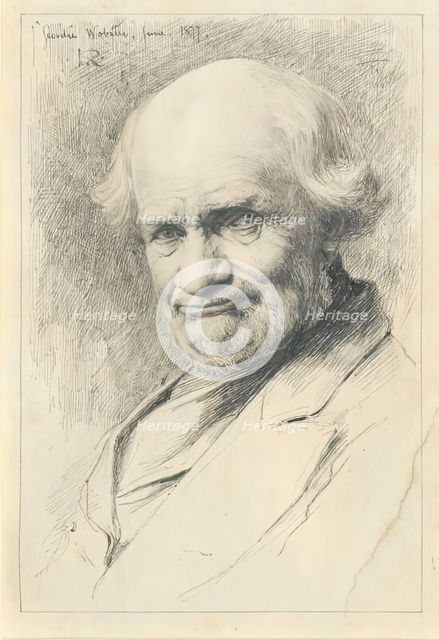 Geordie Webster-Illustration to "Johnny Gibb of Gushetneuk" by William Alexander, 1877. Creator: George Reid.