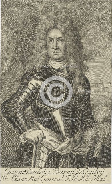 Georg Benedikt Freiherr von Ogilvy, Baron Ogilvy de Muirtown (1651-1710), 1705. Creator: Bernigeroth, Martin (1670-1733).
