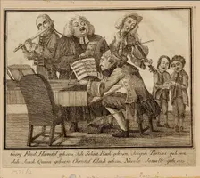 Georg Friedrich Haendel, Johann Sebastian Bach, Giuseppe Tartini, Johann Joachim Quantz, Christoph W Artist: Anonymous