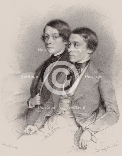 Georg Hellmesberger (1830-1852) and Josef Hellmesberger (1828-1893), 1845.