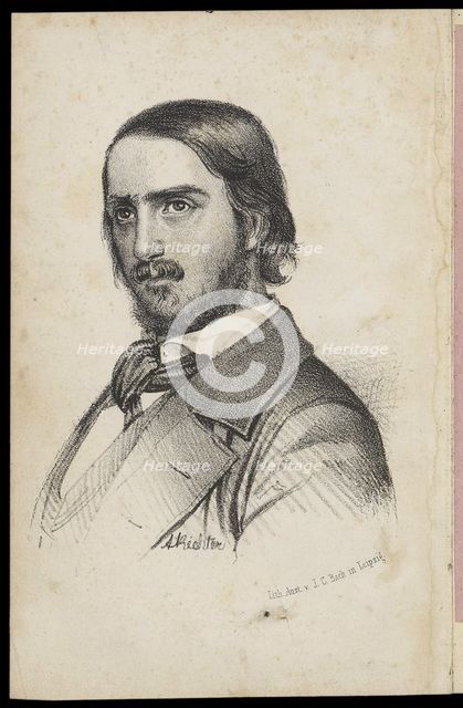 Georg Herwegh (1817-1875), 1840s. Artist: Richter, Johann Heinrich (1803-1845)