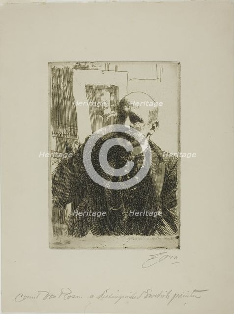 Georg von Rosen, 1893. Creator: Anders Leonard Zorn.