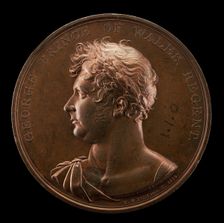 George, 1762-1830, Prince of Wales, King George V 1820 [obverse], 1814. Creator: Thomas Wyon