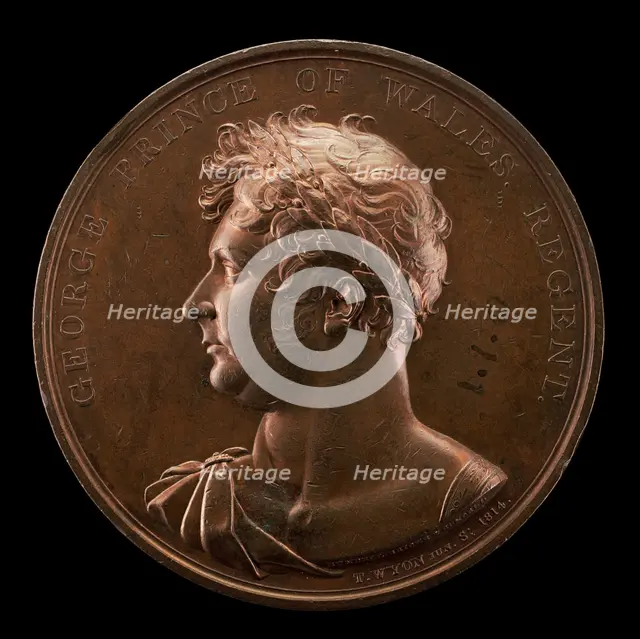 George, 1762-1830, Prince of Wales, King George V 1820 [obverse], 1814. Creator: Thomas Wyon.