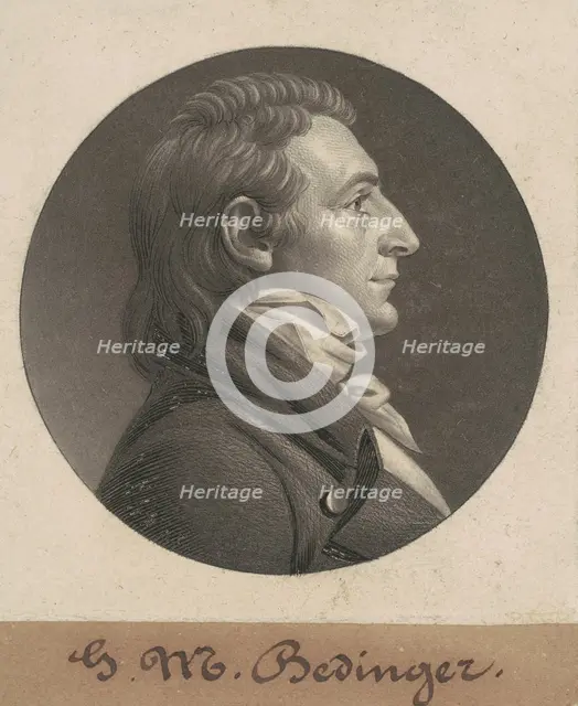 George Michael Bedinger, 1806. Creator: Charles Balthazar Julien Févret de Saint-Mémin.