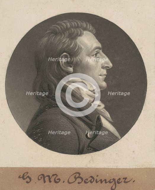 George Michael Bedinger, 1806. Creator: Charles Balthazar Julien Févret de Saint-Mémin.
