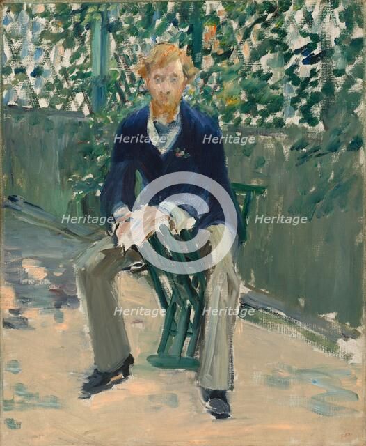 George Moore in the Artist's Garden, c. 1879. Creator: Edouard Manet.