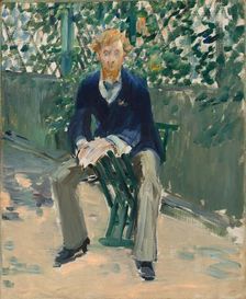 George Moore in the Artist's Garden, c. 1879. Creator: Edouard Manet