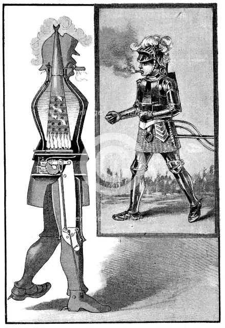 George Moore's steam man, 1893. Artist: George Moore