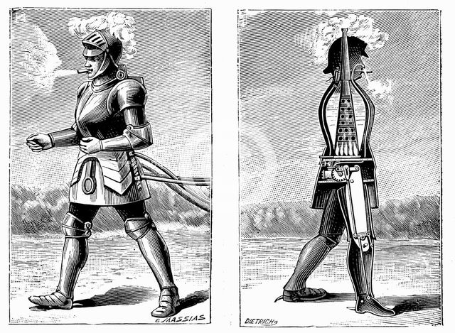 George Moore's steam man, 1893. Artist: George Moore