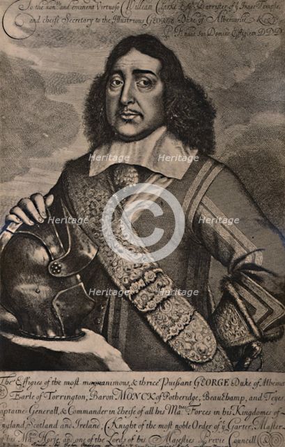 George Monck, 1st Duke of Albemarle, English soldier and statesman, 17th century (1894). Artist: Robert Gaywood.