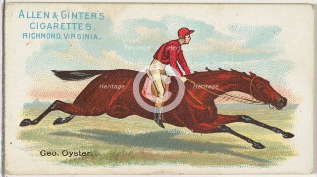 George Oyster, from The World's Racers series (N32) for Allen & Ginter Cigarettes, 1888. Creator: Allen & Ginter.