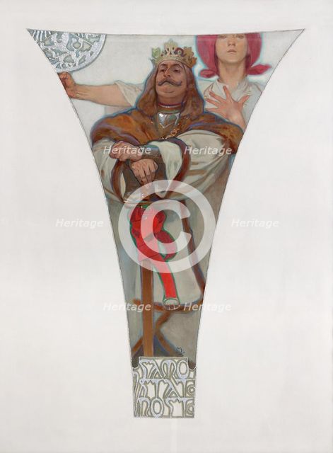 George of Podebrady, 1911. Artist: Mucha, Alfons Marie (1860-1939)