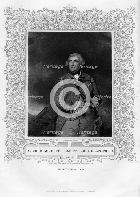 George Augustus Eliott (1717-1798), 1st Baron Heathfield, 19th century.Artist: H Robinson
