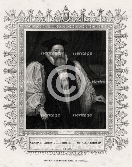 'George Abbot, Archbishop of Canterbury', 19th century. Artist: WT Mote