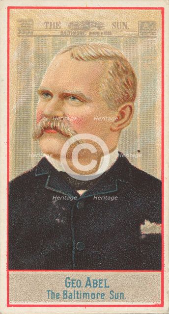George Abel, The Baltimore Sun, from the American Editors series (N1) for Allen & Ginter C..., 1887. Creator: Allen & Ginter.