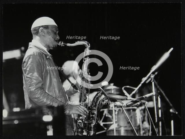George Adams (tenor saxophone) playing at the Newport Jazz Festival, Middlesbrough, 1978. Artist: Denis Williams