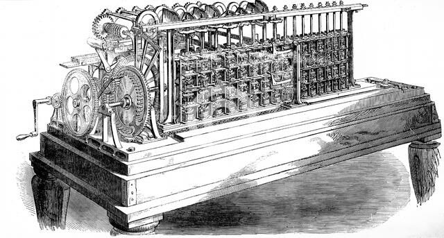 George and Edward Scheutz's calculating machine. Artist: Unknown