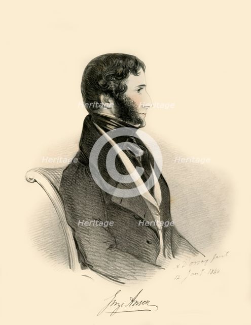 'George Anson', 1840. Creator: Richard James Lane.