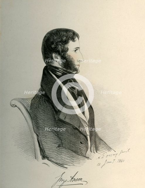 'George Anson', 1840. Creator: Richard James Lane.