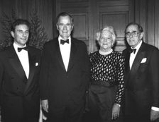 George Bush Senior at Jewish dinner, 1993. Creator: Sidney Harris
