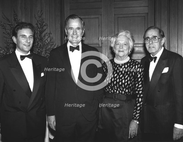 George Bush Senior at Jewish dinner, 1993. Creator: Sidney Harris.