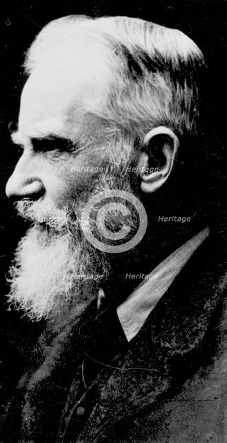 George Bernard Shaw (1856-1950) Irish dramatist, critic and Fabian, c1930. Artist: Unknown