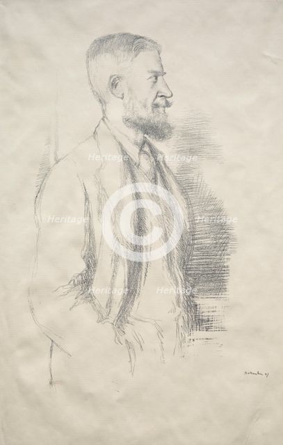 George Bernard Shaw, 1897. Creator: William Rothenstein (British, 1872-1945).