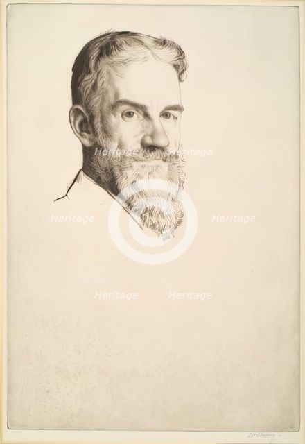 George Bernard Shaw, 1907. Creator: William Strang.