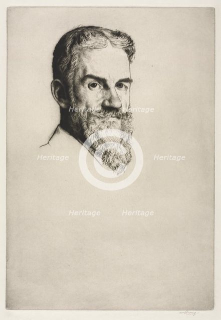 George Bernard Shaw, 1907. Creator: William Strang (British, 1859-1921).