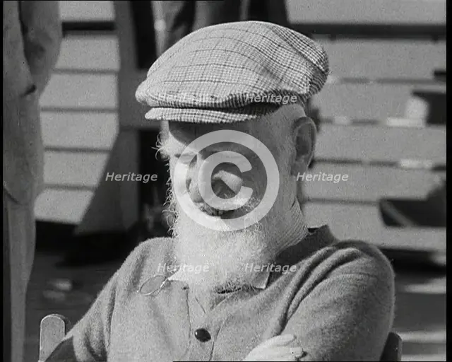 George Bernard Shaw Talking to the Camera, 1930s. Creator: British Pathe Ltd.