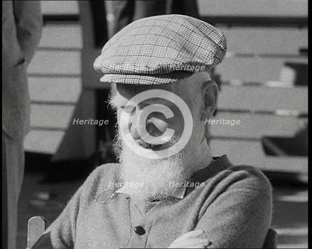 George Bernard Shaw Talking to the Camera, 1930s. Creator: British Pathe Ltd.
