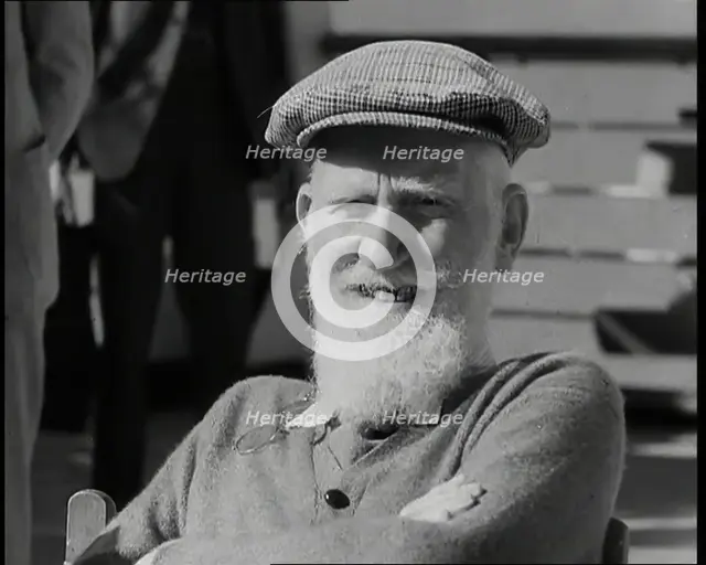 George Bernard Shaw Talking to the Camera, 1930s. Creator: British Pathe Ltd.