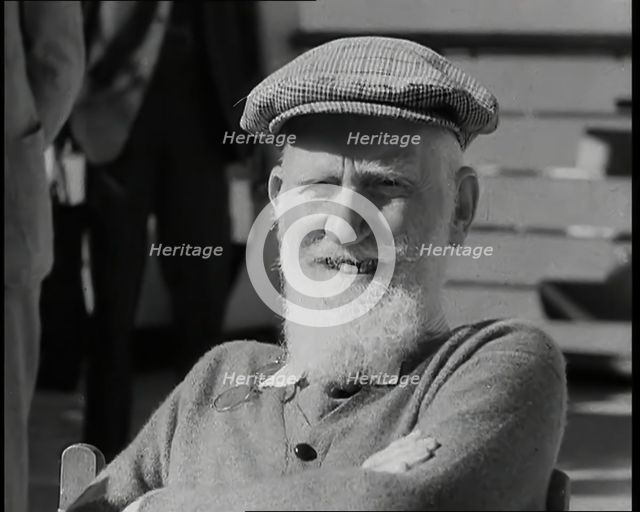 George Bernard Shaw Talking to the Camera, 1930s. Creator: British Pathe Ltd.