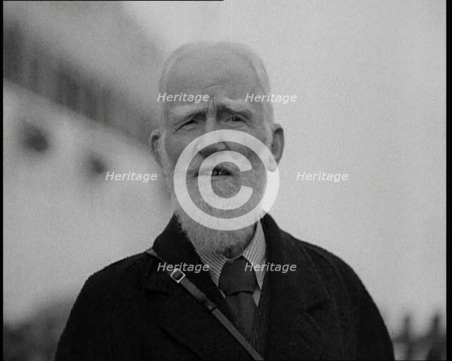 George Bernard Shaw Talking to the Camera, 1930s. Creator: British Pathe Ltd.