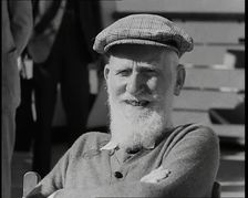 George Bernard Shaw Talking to the Camera, 1930s. Creator: British Pathe Ltd
