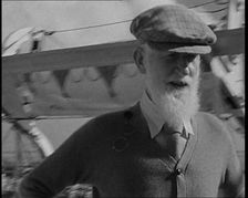 George Bernard Shaw Standing in Front of the Camera, 1930s. Creator: British Pathe Ltd