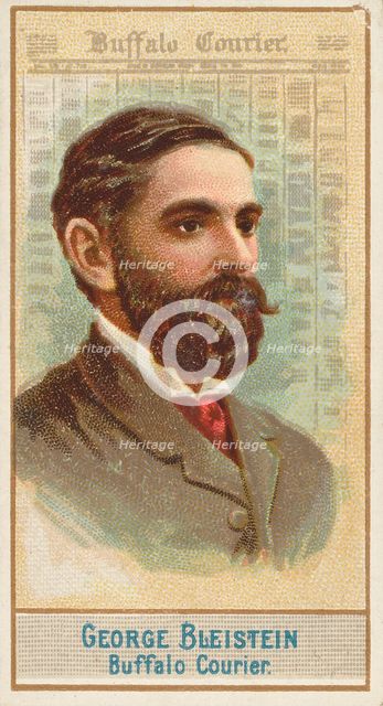 George Bleistein, Buffalo Courier, from the American Editors series (N1) for Allen & Ginte..., 1887. Creator: Allen & Ginter.