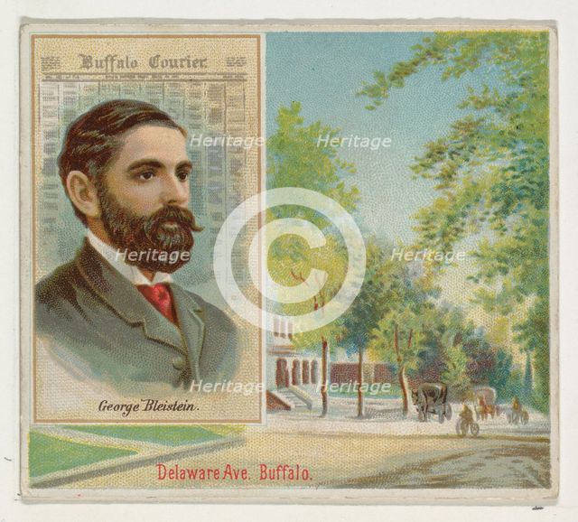 George Bleistein, Buffalo Courier, from the American Editors series (N35) for Allen & Gint..., 1887. Creator: Allen & Ginter.