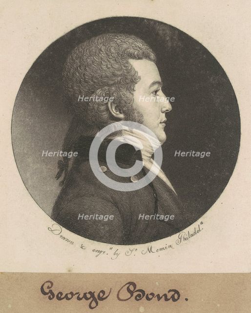 George Bond, 1798-1803. Creator: Charles Balthazar Julien Févret de Saint-Mémin.